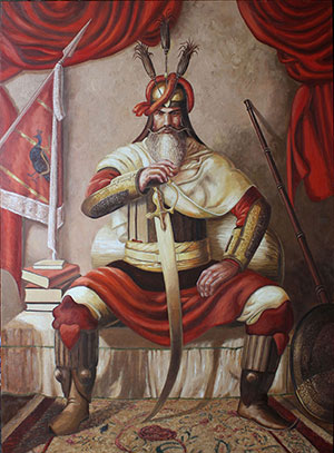 Sardar Hari Singh Nalwa  - oil portrait painting on canvas