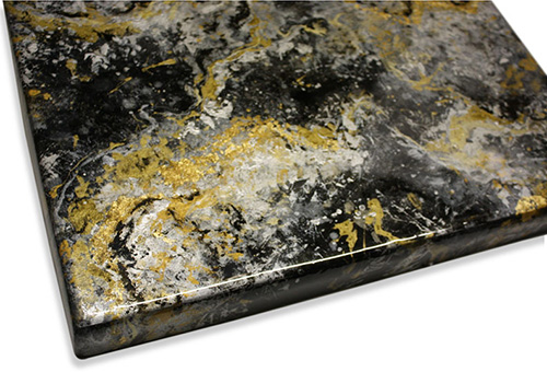 Artistic metallic epoxy countertops by Richard Ancheta