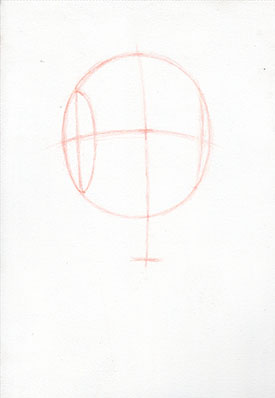 Self-portrait of Richard Ancheta, ball and plane step 1 