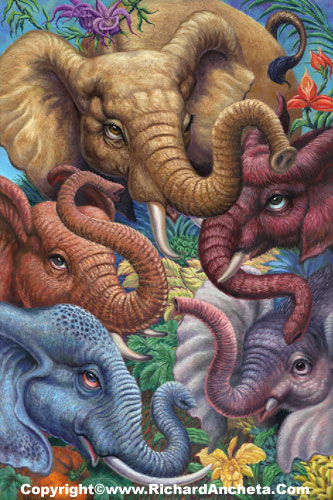 Elephant Oil Painting