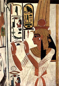 Wall painting of Queen Nefertari