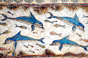 Minoan Dolphin Fresco
