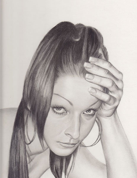 Dayna - Charcoal Portrait by Richard Ancheta - Montreal