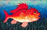 Scorpionfish oil painting.