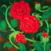 Grandiflora rose oil painting. 