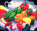 Peppers oil painting.