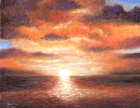 Sunset Oil Painting 